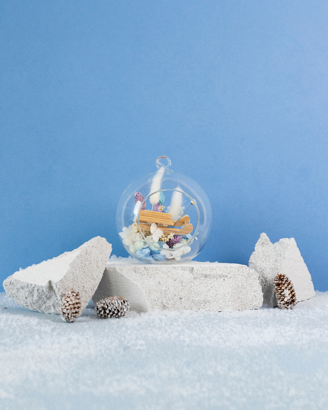 Boule Fleurie Luge - Grand Format